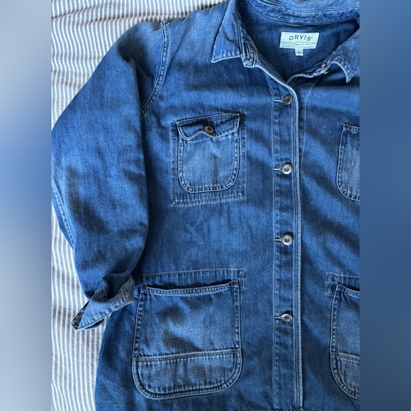 Orvis Classic Indigo Denim/Cotton Shirt Jacket Size  X-Large - Picture 3 of 15